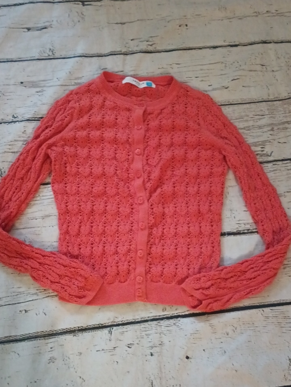 Sparrow Orang Heart Loose Knit Cotton Cashmere Blend Cardigan XS
